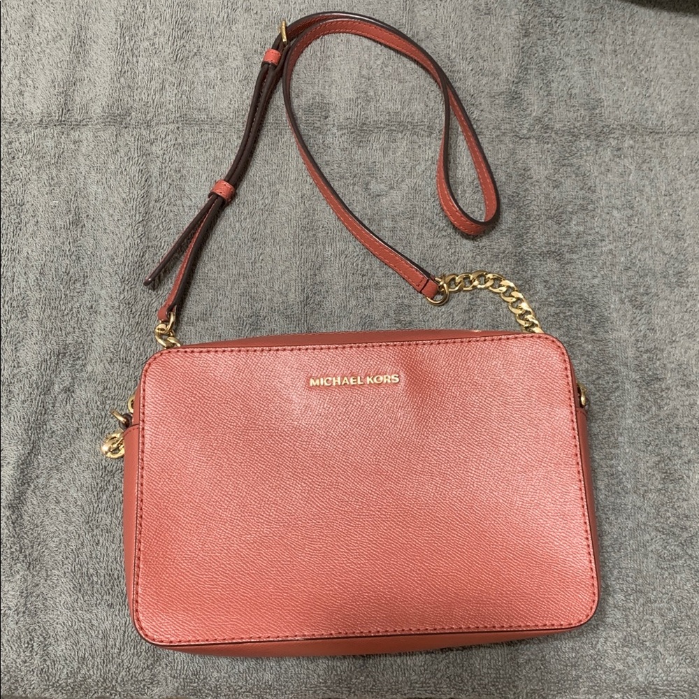 Michael Kors Coral Crossbody with Gold Details